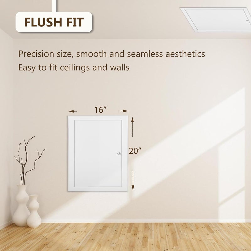 Fancat Thicken 1mm 16 x 20 Access Panel for Drywall,Attic Door, Ceiling Access Panel for Drywall,16 x 20 Metal Access Panels are Thickened to 1mm to Solve The Problem of Fragile Panels(Screwdriver Latch) - Image 2